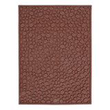 Non Slip Cup Mat Coffee Bean Design Desktop Bar Counter PVC Pad for Water Draining Filtering Brown