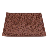 Non Slip Cup Mat Coffee Bean Design Desktop Bar Counter PVC Pad for Water Draining Filtering Brown
