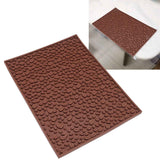 Non Slip Cup Mat Coffee Bean Design Desktop Bar Counter PVC Pad for Water Draining Filtering Brown