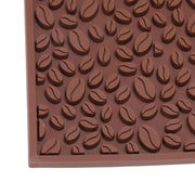 Non Slip Cup Mat Coffee Bean Design Desktop Bar Counter PVC Pad for Water Draining Filtering Brown