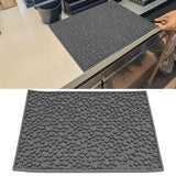 Non Slip Cup Mat Coffee Bean Design Desktop Bar Counter PVC Pad for Water Draining Filtering Grey
