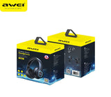 AWEI A100BL Foldable Bluetooth Over‑Ear Headphones, HiFi Stereo，black In Australia - Darrahopens