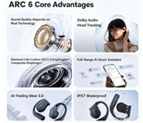 ARC 6 Music Edition Open‑Ear Wireless Earbuds, Dolby Atmos Spatial Audio, AI Real‑Time Translation,Lvory In Australia - Darrahopens
