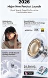ARC 6 Music Edition Open‑Ear Wireless Earbuds, Dolby Atmos Spatial Audio, AI Real‑Time Translation,Lvory