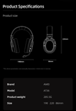 AWEI AT36 Tri‑Mode Wireless Gaming Headset, Low‑Latency 2.4G Bluetooth，red