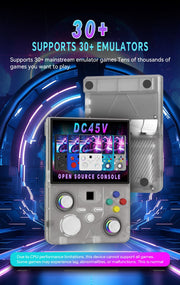 DC45V Retro Handheld Game Console, 4.5‑Inch HD IPS Full View Screen，blue