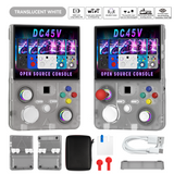 DC45V Retro Handheld Game Console, 4.5‑Inch HD IPS Full View Screen，translucent white In Australia - Darrahopens