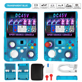 DC45V Retro Handheld Game Console, 4.5‑Inch HD IPS Full View Screen，transparent blue In Australia - Darrahopens