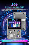 DC45V Retro Handheld Game Console, 4.5‑Inch HD IPS Full View Screen，transparent blue