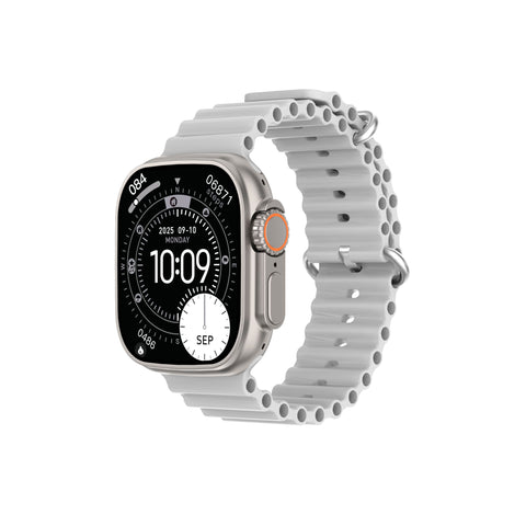 DT Ultra 4 Smart Watch Full Touch Screen Fitness Tracker for Men Women，White
