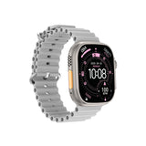 DT Ultra 4 Smart Watch Full Touch Screen Fitness Tracker for Men Women，White
