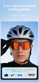 E08 Smart Bluetooth Cycling Sunglasses with Camera, UV400 Outdoor Sports Glasses，orange