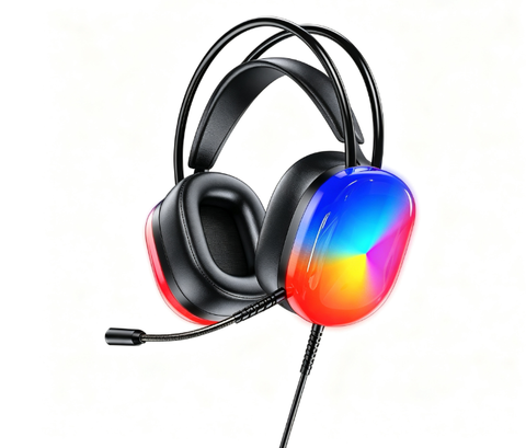 AWEI GM11 Wired Gaming Over‑Ear Headset, 50mm Driver 7.1 Surround Sound, USB & 3.5mm Jack,black