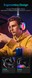AWEI GM11 Wired Gaming Over‑Ear Headset, 50mm Driver 7.1 Surround Sound, USB & 3.5mm Jack,white