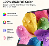 15.6" FHD 1080P Portable Monitor 144Hz 72% sRGB Wired USB-C HDMI External Travel Screen for Laptop Phone Game Consoles，black Cover