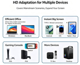 15.6" FHD 1080P Portable Monitor 144Hz 72% sRGB Wired USB-C HDMI External Travel Screen for Laptop Phone Game Consoles，white Cover