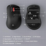 SM66 Dual Mode Wireless Gaming Mouse, Rechargeable RGB Ergonomic Mice with Adjustable DPI ,black