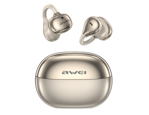 AWEI TZ50 Open Ear Wireless Earbuds with LED Power Display,Beige