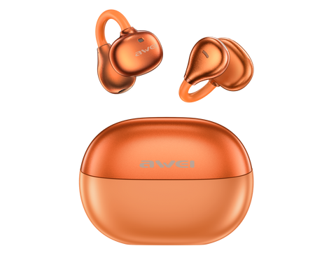 AWEI TZ50 Open Ear Wireless Earbuds with LED Power Display,orang