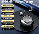 Y19 Mini Hidden Sleep Wireless Bluetooth Earbuds with LED Digital Display，black