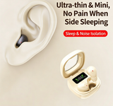 Y19 Mini Hidden Sleep Wireless Bluetooth Earbuds with LED Digital Display，black