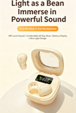 Y19 Mini Hidden Sleep Wireless Bluetooth Earbuds with LED Digital Display，black