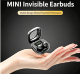 Y19 Mini Hidden Sleep Wireless Bluetooth Earbuds with LED Digital Display，Cream Skin