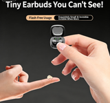 Y19 Mini Hidden Sleep Wireless Bluetooth Earbuds with LED Digital Display，white
