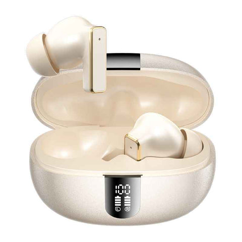 Y8 Bluetooth 6.0 Wireless Heavy Bass Earbuds ENC Noise Cancelling In Ear Headphones,Cream In Australia - Darrahopens