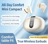 Y8 Bluetooth 6.0 Wireless Heavy Bass Earbuds ENC Noise Cancelling In Ear Headphones,Cream In Australia - Darrahopens