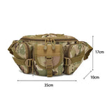 Outdoor Sports Fanny Pack Multipurpose Belt Bag for Camping Hiking Traveling Running Fishing - Black