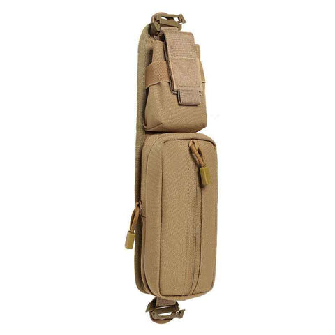 Shoulder Strap Bag Backpack Sundries Pouch Molle Accessory Pouch Tactical Additional Bag Multifunctional EDC - Khaki In Australia - Darrahopens