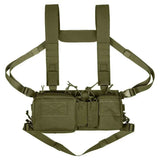 Tactical Chest Vest Rig Bag Field Training Vest Multifunctional Camouflage Strap with Multi-Pocket Outdoor Camping CS Match Pack - Army Green In Australia - Darrahopens