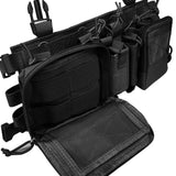Tactical Chest Vest Rig Bag Field Training Vest Multifunctional Camouflage Strap with Multi-Pocket Outdoor Camping CS Match Pack - Khaki