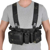 Tactical Chest Vest Rig Bag Field Training Vest Multifunctional Camouflage Strap with Multi-Pocket Outdoor Camping CS Match Pack - Camouflage In Australia - Darrahopens