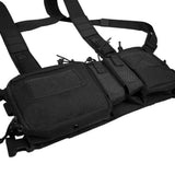 Tactical Chest Vest Rig Bag Field Training Vest Multifunctional Camouflage Strap with Multi-Pocket Outdoor Camping CS Match Pack - Black Camouflage In Australia - Darrahopens