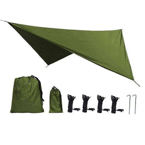 Camping Tarp Tent Tarp Awning Accessories Lightweight Hammock Canopy Rain Awning - Army green In Australia - Darrahopens