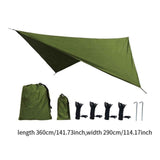 Camping Tarp Tent Tarp Awning Accessories Lightweight Hammock Canopy Rain Awning - Army green In Australia - Darrahopens