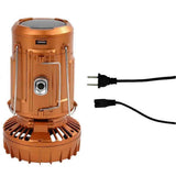 2-in-1 Solar Camping Lantern with LED Light and Adjustable Fan, USB Charging Station Gold In Australia - Darrahopens