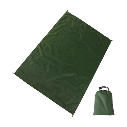 Camping Ground Sheet Waterproof Silver Coated Sunlight Resistant Quick Dry Outdoor Mat - Green 100*145cm In Australia - Darrahopens