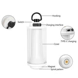 Tent Light Camping Lantern LED Hangning Lamp for Camping, Hiking, Outages - White In Australia - Darrahopens