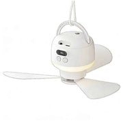 Camping Fan USB Rechargeable Tent Fan with Remote Control LED Light 5 Speeds Timer Portable Ceiling Fan for Camping