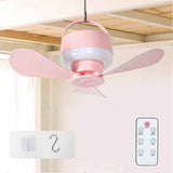2-in-1 Camping Fan with LED Light Portable Rechargeable Battery Powered Fan with Remote for Tent, Travel, BBQ - Pink In Australia - Darrahopens