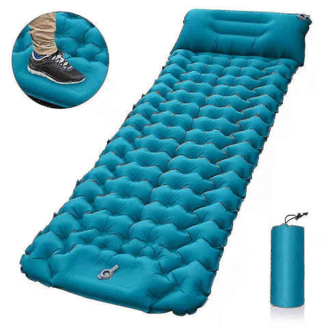 Camping Sleeping Self-inflating Mattress: Thickened Lightweight Single Camping Inflatable Bed And Attachable Double Camping Mat And Compact Inflatable In Australia - Darrahopens