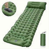 Portable Sleeping Pad, Camping Inflatable Mattress With Pillows, Folding Ultralight Air Cushion For Outdoor Hiking Trekking well - Blue In Australia - Darrahopens