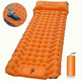 Portable Sleeping Pad, Camping Inflatable Mattress With Pillows, Folding Ultralight Air Cushion For Outdoor Hiking Trekking well - Blue In Australia - Darrahopens