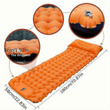 Portable Sleeping Pad, Camping Inflatable Mattress With Pillows, Folding Ultralight Air Cushion For Outdoor Hiking Trekking well - Blue In Australia - Darrahopens