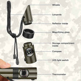 Camping Survival Kit with Lanyard Emergency Compass Safety Whistle Emergency Whistle Kid Survival Kit Outdoor Multi Function Tool for Camping Hiking In Australia - Darrahopens
