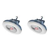 2X Portable Camping Fan with LED USB Rechargeable Battery Operated Fan for Tent Car Emergency In Australia - Darrahopens