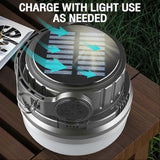 Portable Camping Light Waterproof USB Solar Charging 1500mah 3-Speed Adjustable Green